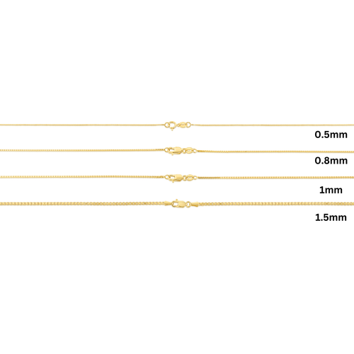 Collar Floreo de eslabones de cadena de caja maciza de oro amarillo de 10k - Imagen 10 de 20