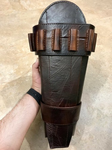 The Mandalorian Leather Leg Armour Right/Lef Package Men Cosplay Costume Prop - Picture 11 of 13