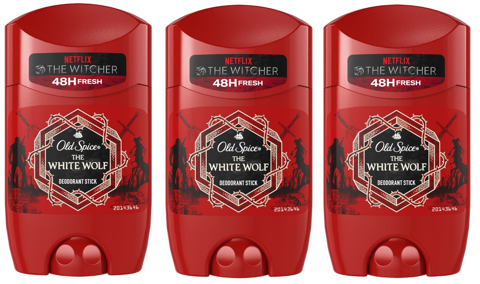 3x Desodorante Antitranspirante Barra Old Spice The Whitewolf The Witcher Edición Limitada