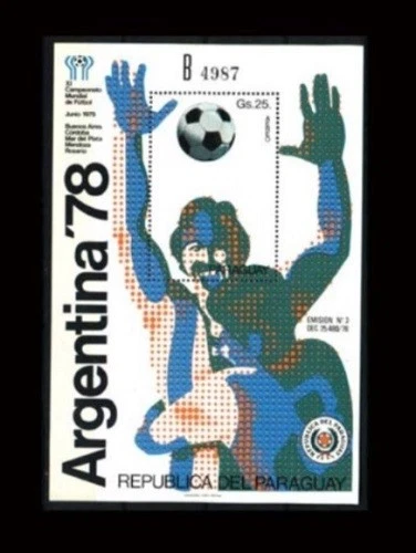 Paraguay LOT SS  Soccer Sc C 470 MNH TWO Sc Unlisted  Mich 310 324  MINT NH FVF - Image 2 of 3