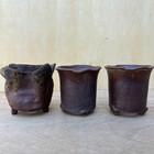 very old Small set of 3 " 和鉢常滑 " Traditional Tokoname pot very good Japan