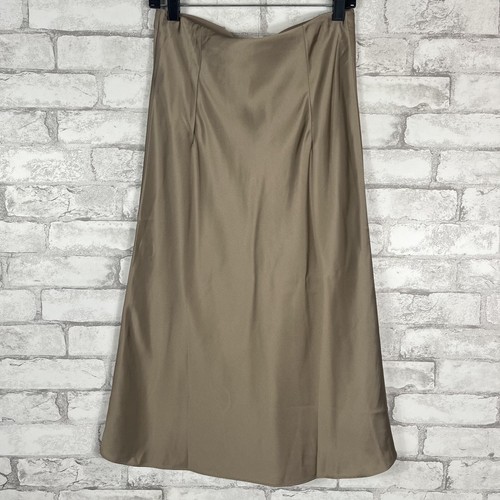 J.CREW NWT Women's Gwyneth Vintage Brown Slip Skirt SMALL AC467 - Picture 2 of 5