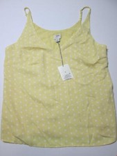 NWT A New Day Womens Size S Cami Top Beige Adjustable Straps V-Neck Polka Dot