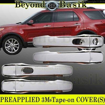For 2011 2012 2013 2014 Ford Explorer Chrome Mirror 4 door handle Covers
