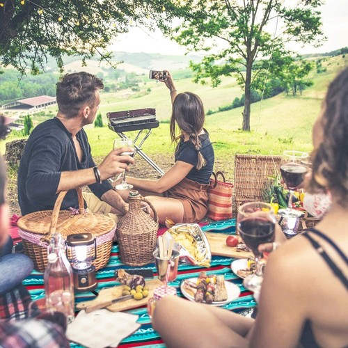PICKNICKDECKE CAMPINGDECKE REISEDECKE STRANDDECKE PICKNICK DECKE XXL 200x300CM - Bild 7 von 7