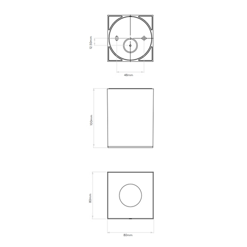 Astro Kos Square Spot Blanc Textured white led IP65 dimmable - Picture 3 of 3