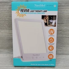 NuvoMed REVIVE Sunlight Light Therapy Lamp 5 Adjustable Brightness Settings