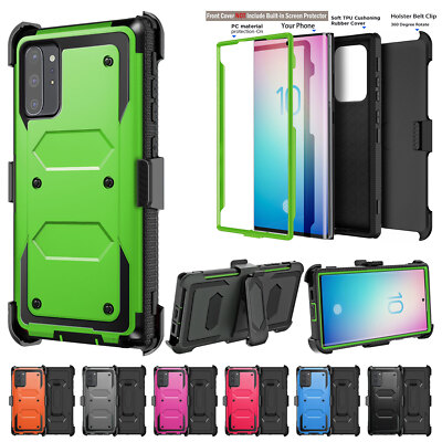 For Samsung Galaxy Note 10/10+ 5G Heavy Duty Shockproof Rugged Case Cover W/Clip