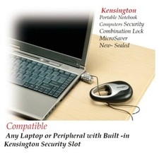 Kensington portable notebook / Laptop Security Combination Lock MicroSaver