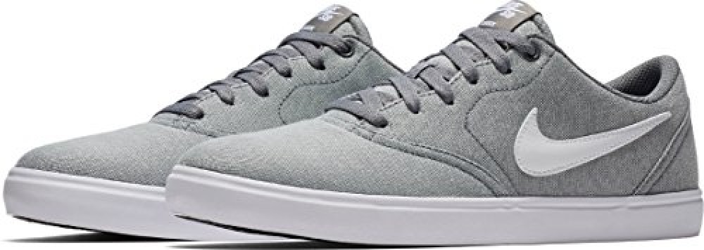 Nike Men's SB Check Solar Canvas Skate Shoe, Sneaker, Grey/ White, US M Nike Men's SB Check Solar Canvas Skate Shoe, Sneaker, Grey/ White, US M