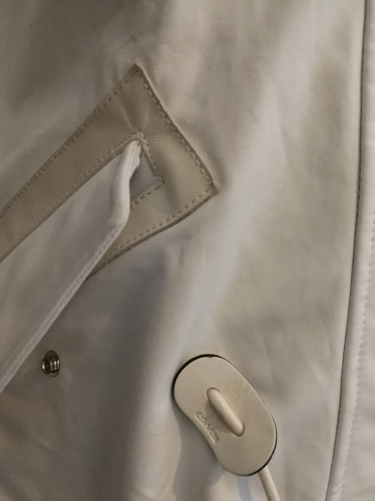 COACH Snorkel Parka Waterproof Jacket White Size XS uk 6 RRP £925