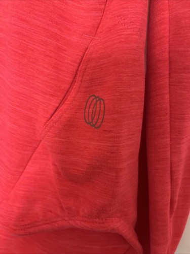 Sudadera con Capucha Atlética Gris Rosa Brillante Bolsillo Frontal Agujeros para Pulgares M - Imagen 2 de 5