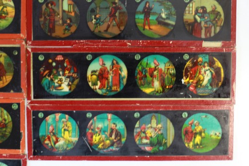 Lot de plaques verre peintes pour lanterne magique - Picture 9 of 17