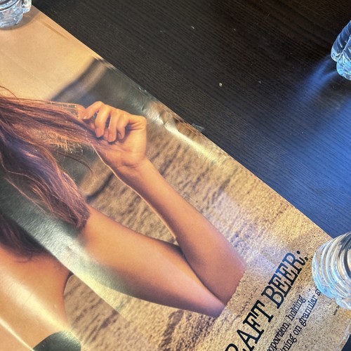 Never Released Miller Genuine Draft - Pretty Girl w/ Draft Beer Poster 30x20” - Picture 7 of 8