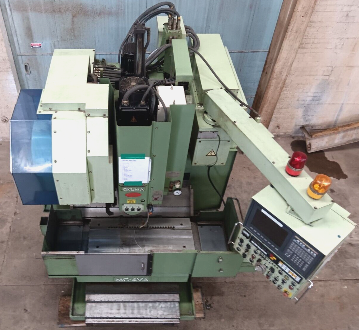 OKUMA CNC VERTICAL MACHINING CENTER MODEL MC-4VA SERIAL NO OKUMA CNC VERTICAL MACHINING CENTER MODEL MC-4VA SERIAL NO
