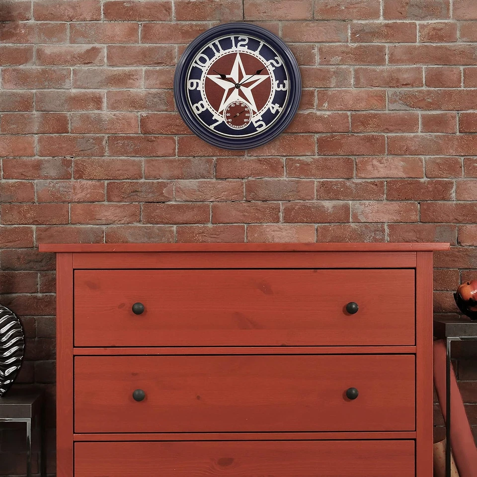 Reloj de pared de cuarzo La Crosse Technology 404-3012TX 12 pulgadas interior/exterior Patriot Foto 4 de 4