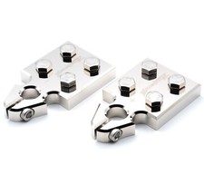 Pair ILL Customz 4 Spot Flat Lug Battery Terminal SAE Top Post Clamp