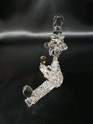 Mini Sitzender Clown handgeblasen Klarglasfigur Figur Zirkus Karneval Neu - Bild 5 von 10