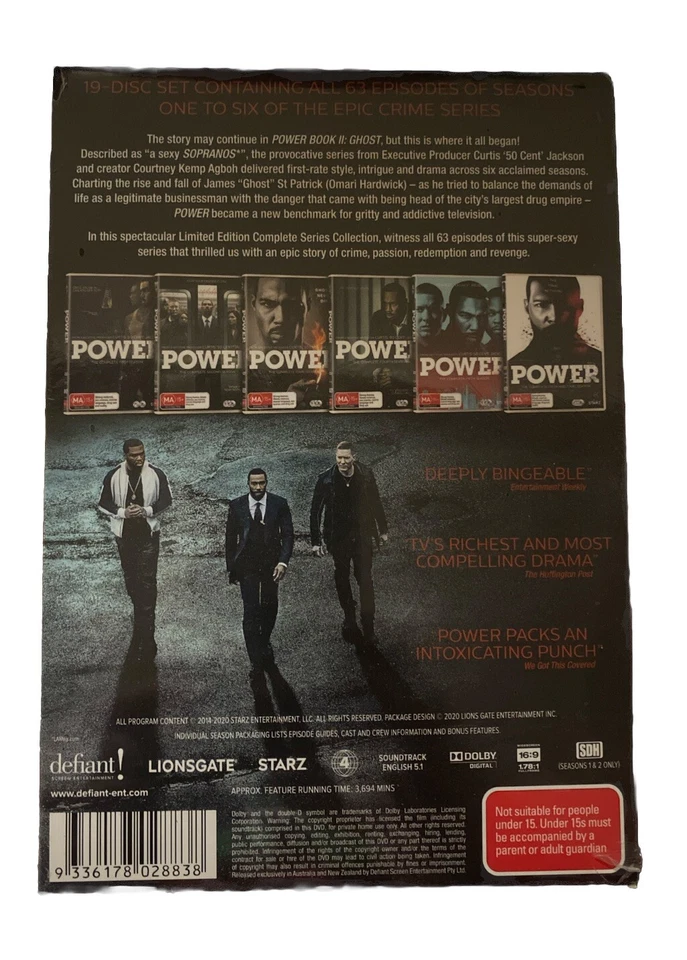 POWER Complete Seasons 1 - 6 DVD Region 4 New & Sealed HTF - image 3 of 4