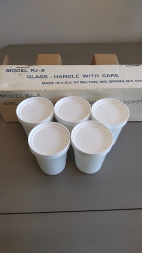Vintage Salton Thermostat Controlled Yogurt Maker BLUE with 10 glass Cups - Picture 13 of 13