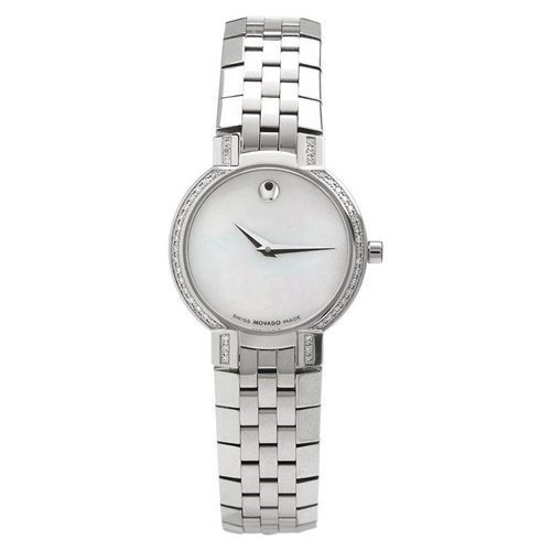 Movado Faceto Pearl White Dial Watch MOVADO Faceto Stainless Steel White Dial Women main image 4