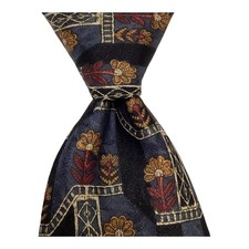 ERMENEGILDO ZEGNA Men's 100 Silk Necktie ITALY Luxury FLORAL Multi-Color GUC