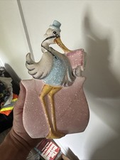 Rare Vintage RELPO Original KH1014 Made in Japan STORK WITH BOOK Ceramic Planter