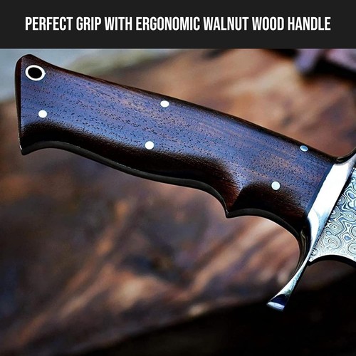 Handgefertigtes Damast Rattenmesser Bowiemesser Jagdmesser Survival Messer Camping - Bild 4 von 7