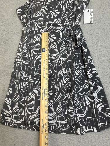 Nine West Dress Womens Medium Tropical Side Tie Mini Sleeveless NWT Rayon - Picture 10 of 14