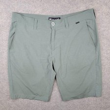 Travis Mathew Shorts Mens 34 Green Golf Chino Stretch 11 Inseam Casual Wear