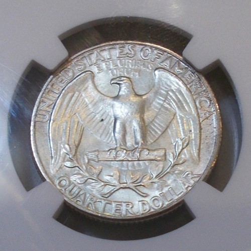 1937 P WASHINGTON SILVER QUARTER! GRADED MS64 BY NGC! - Picture 5 of 5