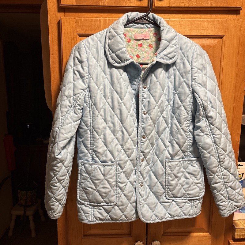girls Lilly Pulitizer size 12 Blue Quilted Jacket