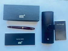 Fountain pen Meisterstuck Montblanc 147 traveller bordeaux with leather case