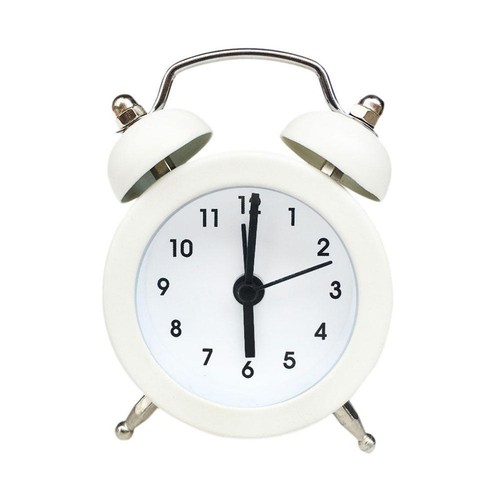 Mini Metal Twin Bell Alarm Clock Loud Clocks Vintage Bedside Analogue Q8S7 - Picture 9 of 16