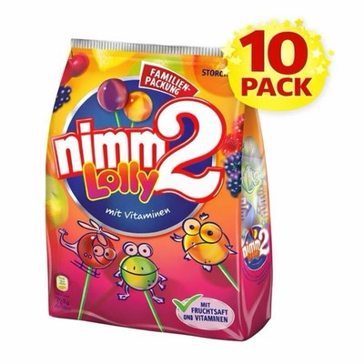 10 x 120g Bags Storck nimm2 Lolly Lollipop with vitamins New from Germany  