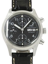 IWC Pilot's Watch Freegee Chronograph IW370603 38mm Black Dial Stainless #T256