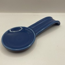 Fiesta Lapis Blue Spoon Rest Homer Laughlin 8" Made in USA EUC