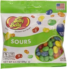 Jelly Belly Sours Flavors Assorted Jelly Beans, 3.5-Ounce Bags Pack of 12