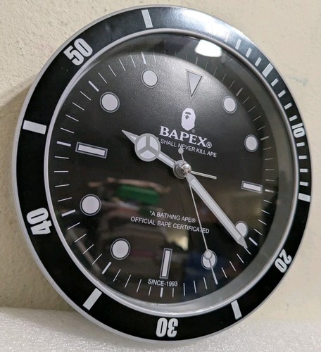 BAPE BAPEX A BATHING APE WALL TABLE TOP Clock w/ ALARM Watch Design NM - Picture 3 of 13
