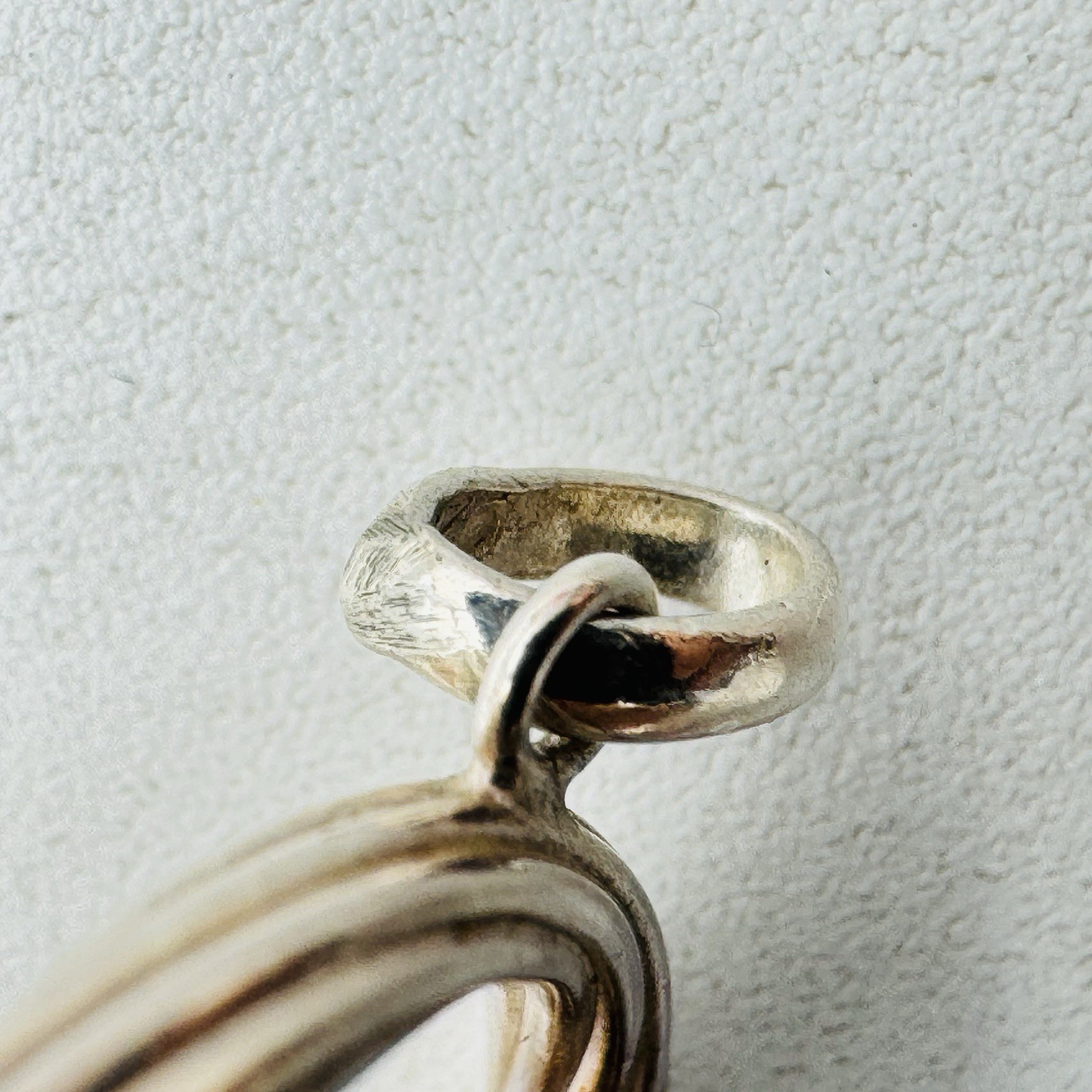 Sterling Silver Three Ring Intertwined Circle Pen… - image 8