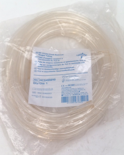 Medline klar quetschfester Sauerstoffschlauch 50' Standardanschluss HCS455010 - Bild 1 von 2