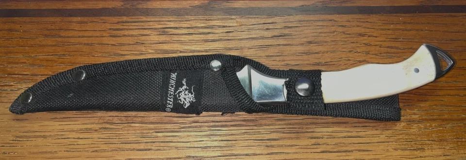 Cuchillo Oliver F Winchester hoja dentada Full Tang con funda Foto 4 de 4