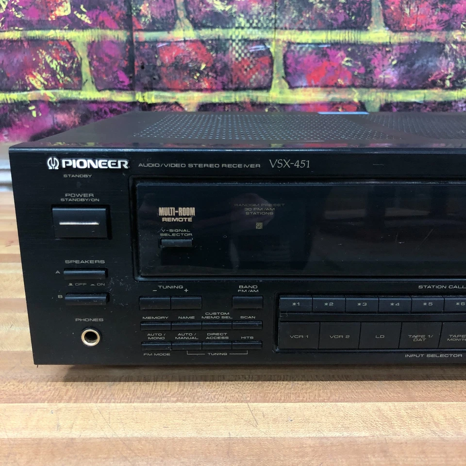 Vintage Pioneer VSX-451 Dolby ProLogic Audio/Video Stereo Receiver (WORKS) - Image 2 of 4