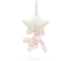 NWT Jellycat bashful pink bunny star musical pull
