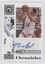 2021-22 Panini Chronicles Draft Picks Rookie Signatures Marcus Burk Auto 0b3o