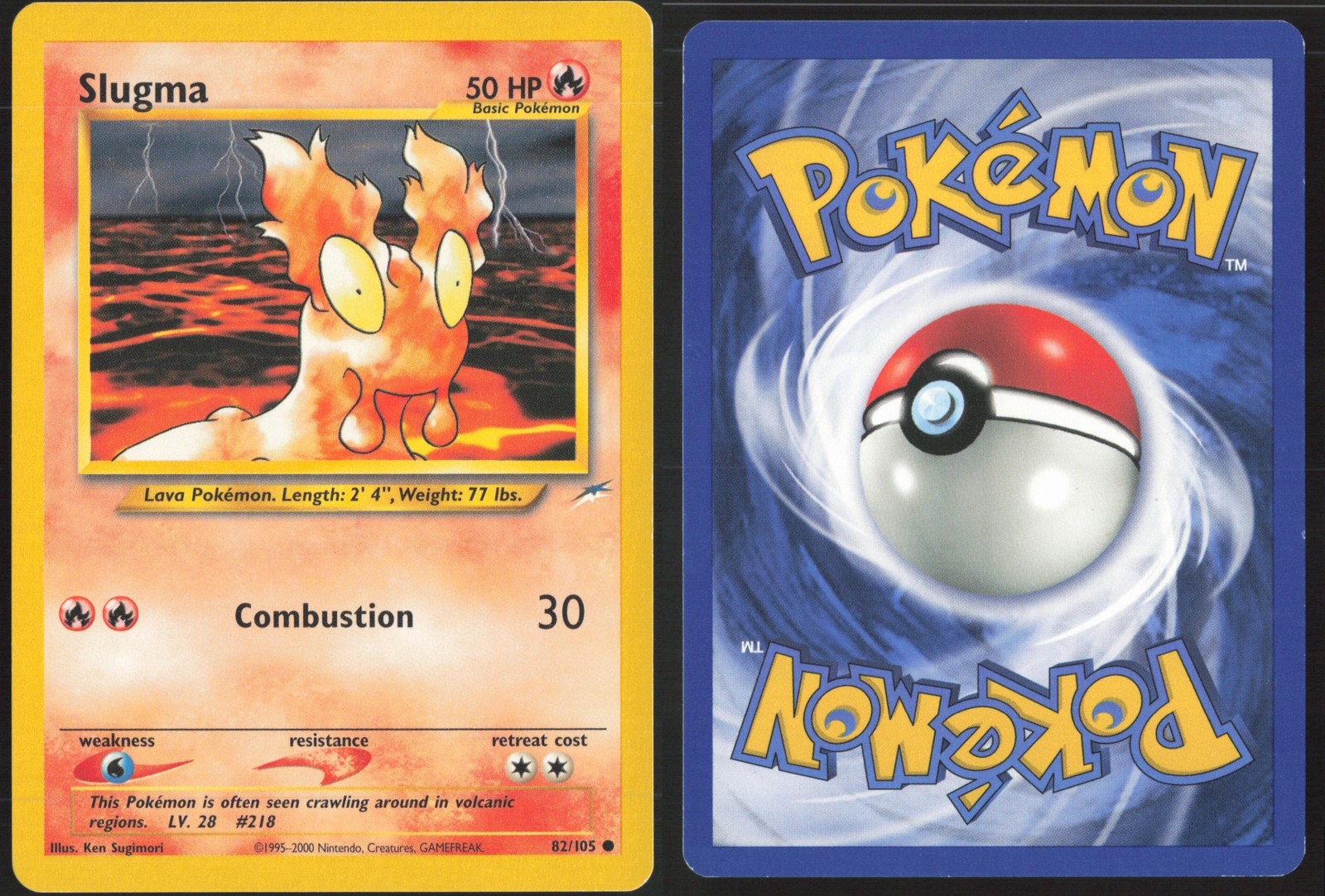 Pokemon TCG | Slugma 82/105 | Neo Destiny Common | Near Mint