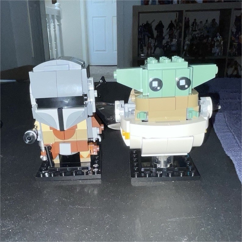 LEGO BrickHeadz Star Wars 75317 Mandalorian & The Child Grogu Set 295pcs No Box