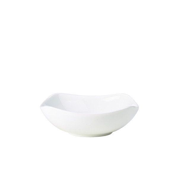 Genware Porcelain Rounded Square Bowl For Hotel Restaurant 17cm/ 6.5"" Pack of 6