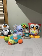 Fisher Price Linkimals LotOf 5 Owl Turtle Penguin Koala Moose Interactive VIDEO