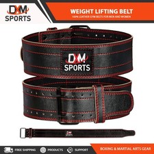 DXM SPORTS Weightlifting Belts 4" Powerlifting Leather Belt Fitness Gym Training